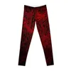 Active Pants Blood Red And Black Digital Mayhem Circuit Board Leggings In Capri Training Sportschoenen Dames