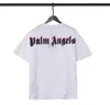 2023 Men and Women Fashion Palm T-shirts Summer Designer Luxurys Trends Brand Angels Citys Letter Printed Loose Tee Tops Casual Street Sprayed Cotton High Quality