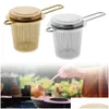 Kaffee Tee Werkzeuge Wiederverwendbare Mesh Werkzeug Infuser Edelstahl Sieb Lose Blatt Teekanne Gewürz Filter Mit Deckel Tassen Küche Accessor dhsnl