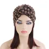 Abbigliamento etnico Africano Musulmano Turbante Bonnet Hijab Cap Fiore Stampa Nodo Twist Interno Hijab Caps Copricapo Donna Testa Sciarpa India Arab Ladies