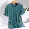 Camisetas para hombre Camiseta deportiva de secado rápido Manga corta Seda de hielo Verano Casual Imprimir Top Tees GYM transpirable Ropa de hombre Suelta Cómoda 230710