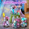 Plush Dolls Recordable Cat Colorful Doll Gift Toys with LED Light Soft Kitty Kids Toy for Girls Stuffed Animals Pillows 230710