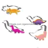 Baking Moulds Dinosaur Cookie Cutter Set Stainless Steel Animal Fondant Cake Biscuit Mold Decorating Tools Jk2007Xb Drop Delivery Ho Dhyxt