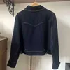 Giacca di jeans di lusso Cappotto cardigan da donna Abbigliamento firmato Saturn Ricamo Manica lunga Top Giacche con bottoni Versione alta Jean