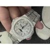 Bewegingshorloge met diamant Diamond horloge heren horloges Fijne stalen band Saffierglas waterdicht en zweetbestendig diamanten herenhorloge movementI45C