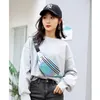 Waist Bags Holographic Fanny Pack Hologram Bag Laser PU Beach Travel Banana Hip Bum Zip Women Belt for Girls 230711