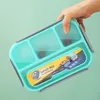 Set di stoviglie Lunch Box per studenti Bento snack a prova di perdite Adulti e bambini con posate Contenitori per microonde sicuri