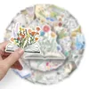 Emballage cadeau MX/50pcs livre autocollant pour planificateur Scrapbooking papeterie étanche décalcomanies ordinateur portable enfant