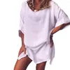 Damen Bademode 2023 Sommer Cover Up Sexy Strand Badeanzug Kurzer Rock Goldenes Kleid Set