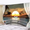 Tapestries Beautiful Sunset By The Sea Wall Tapestry Sea View Wall Hanging Wall Tapestries Wall Decor