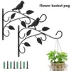 Practical Metal Hanging Flower Basket Simulation Butterfly Bird Flower Pot Bracket Iron Hook Plant Hold Balcony Home Decoration L230620