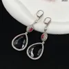 Stud Vintage Pendientes para mujer Flor Zircon Eardrop Lujo Corte Estilo Joyería Regalo de vacaciones Regalos 230710