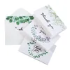 MERCI Carte De Voeux Avec Enveloppe 6Pcs / Set Épaissir Fleur Fraîche Merci Carte Postale Graduation Mariage Thanksgiving Cartes De Voeux TH0939