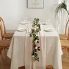 Table Runner Chiffon Wedding Decoration Birthday Tablecloth Christmas Home Country 70X300CM 230711