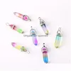 Charms Gradient Colored Glass Double Pointed Hexagon Pendant Head For Necklace Earrings Jewelry Making Drop Delivery Findings Compone Dh7M2