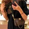 Люксрию Lady Brown Tote Tote Crossbody Bags Cordes Дизайнерские наплечники кошельки дизайнеры 265 высококачественные 3 кожаные сумки для женщин кошелек на цепочке с коробкой сумкой