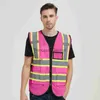 Others Apparel Custom Safety Vest Pink Reflective Vest For Woman Construction Customize Reflective Vest Workwear High Visibility Vest x0711