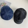 Bérets mode bord court bleu Denim Sboy casquette pour femmes hommes printemps 2023 Vintage noir peintre chapeau de soleil arrivée Y2k Kpop