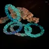 Pulseira de fio de resina fluorescente luminosa luz noturna geléia que brilha no escuro para mulheres