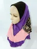 Abbigliamento etnico Malesia Copricapo da donna Sciarpa di pizzo Hijab musulmano Un pezzo Amira Arab Islam Femme Foulard Scialli Copricapo fascia