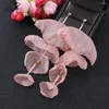 Boucles d'oreilles en peluche badu long gouttes de fleur en fil pour les femmes Fashion Fashion faite à la main rose boucle d'oreille printemps bijoux bohème cadeau en gros