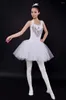 Vestimenta de palco Lady Ballet Dança Vestido Adulto Swan Lake Veil Meninas Performance Terno Branco Fleabane Performing Uniforme B-5639