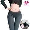 Femme Sexy ouvert entrejambe Leggings bout à bout trou ouvert sexe en plein air pantalons chauds Super érotique dos sans entrejambe exposé Club pantalons de survêtement