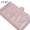 Borse da sera YYW Moda Marmo Acrilico Borsa Vintage Donna Rosa Inchiostro Stampa Borsa Luxury Lady Clutch Purse Festa nuziale Prom 230711