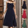 Casual Dresses Women Midi Boho Dress 2023 Ladies Summer Sexy Sling Strap Sleeveless Floral Printed Tunic Waist