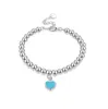 Designer Charm Perzik Hart Ketting Armband Vrouw Messing Materiaal Sieraden Sets Blauw Roze Groen Hanger Luxe Valentijnsdag Kerstcadeau Groothandel