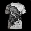 Heren T-shirts Mannen Casual Animal 3D Print T-shirts Schorpioen Tattoo Hiphop T-shirts Zomer Tees Harajuku Punk Wome Unisex Korte mouw Tops 2