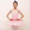 Vêtements de scène robe de ballet rose danse du ventre tutu jupes pour filles petits costumes de performance mignons de haute qualité