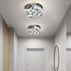 Plafonniers Mini Cristal Lumière Moderne LED Lustre Or Étoile Lune Luminaire Pour Salle À Manger Couloir Entrée Foyer