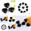 Steen Natuurlijke 25Mm Niet-Poreuze Hart Zwarte Onyx Chakra Healing Gidsen Meditatie Ornamenten Sieraden Accessoire Drop Levering Dheuk