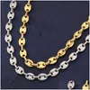 Chains Europe And America Sale Mens Hip Hop Jewelry Gold Plated Stainless Steel Chain Necklace For Men Rapper Gift Drop Delivery Nec Dhudj