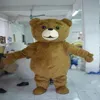 2018 Factory Mascot Vuxenstorlek Tecknad lång plysch ted brun björn Maskot Kostym maskot halloween kostym jul Crazy 312C