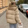 Damesjassen Winter Fleece Jas Dames Faux Shearling Bovenkleding Jassen Vrouwelijke Suede Bontjas Heren Warm Verdikt Lam PufferCZGA