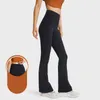 Active Pants NWT Lu-u Logo 32 "Mujeres Casual Bootleg Yoga Cintura alta Nylon Entrenamiento Flare Leggings con bolsillo oculto