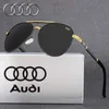 Marca de gafas de sol Audi top de moda para hombres gafas de conducción polarizadas cuadradas nueva tendencia de sapo con caja de logotipo