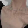 Strengen Strings Delicate Y2k Sieraden Zoete Metalen Strik Kettingen Eenvoudige Stijl Korte Sleutelbeen Kettingen Choker voor Vrouwen Meisjes Jubileumfeest 230710