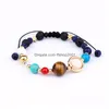 Charm Bracelets Universe Galaxy The Eight Planets In Solar System Guardian Star Natural Stone Lava Beads Aromatherapy Essential Oil Dhdq4