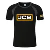メンズTシャツミッドナイトスター掘削機JCB印刷ファッション2023夏の半袖クイック乾燥スリムオールマッチカジュアルTシャツトップ