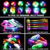 Nowe gry 78 sztuk LED Light Up Toy Party dobrodziejstw Świecić w ciemności Luzem dla dorosłych Kid Urodziny Jelly Ring Migające okulary Bransoletka Hair Light 230710