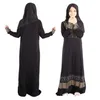 Roupa étnica Muçulmana Meninas Vestido Diamante Longo Hijab Abaya Burqa Khimar Jilbab Islâmico Kaftan Árabe Oração Maxi Robe Vestido241r