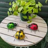 Wireless Solar Ladybug Lantern Outdoor Decorative Lamp Courtyard Landscape Ornament Waterproof Anti Rust Garden Light 53CA L230620