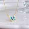 Tour de cou tendance de la mode Design Unique élégant exquis lumière luxe émail papillon collier femme bijoux fête Premium cadeau en gros