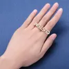 Band Rings Duoying Zircon Anpassad initial ring med kärlek Friend Ring A-Z Letter Ring With Love Gift Women's Nail Ring 230711