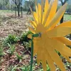 75x20 cm girasole mulino a vento in metallo rotante girandola a vento con palo in piedi prato fiore girandola decorazione da giardino all'aperto L230620