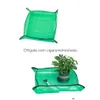 Outros suprimentos de jardim Pe Plant Repotting Mat Dobrável À Prova D' Água Transplante Jardinagem Almofada Para Interior Succent Bandeja Portátil Kdjk23 Dhub9