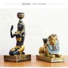 Oggetti decorativi Figurine Portacandele in resina Retro Antica dea egizia Sfinge Anubi Forma Candeliere Artigianato Ornamenti per la casa 230710